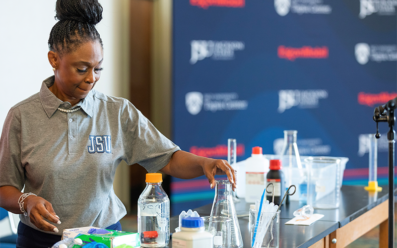 Students learning at STEM camp